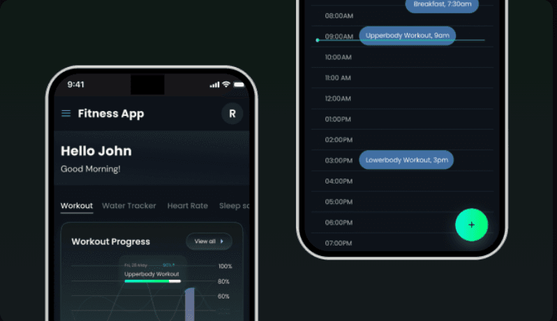 Fitness Commander 手機 App 畫面